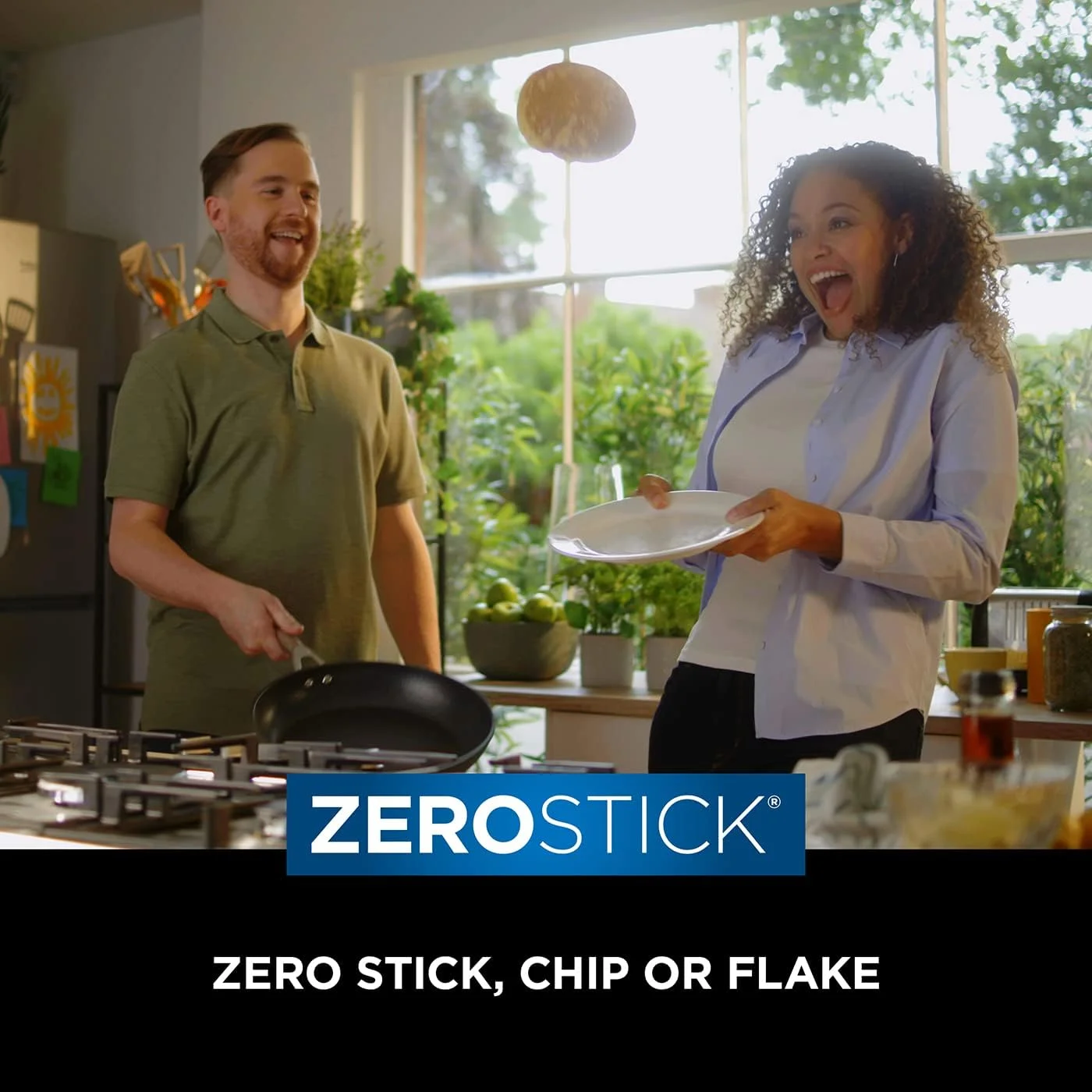 تابه نینجا ZEROSTICK Essentials، تابه نچسب 20 سانتی متری، تابه آلومینیومی فورج شده بادوام، سازگار با اجاق های القایی، قابل استفاده در فر تا 260 درجه سانتیگراد، مشکی C10020UK