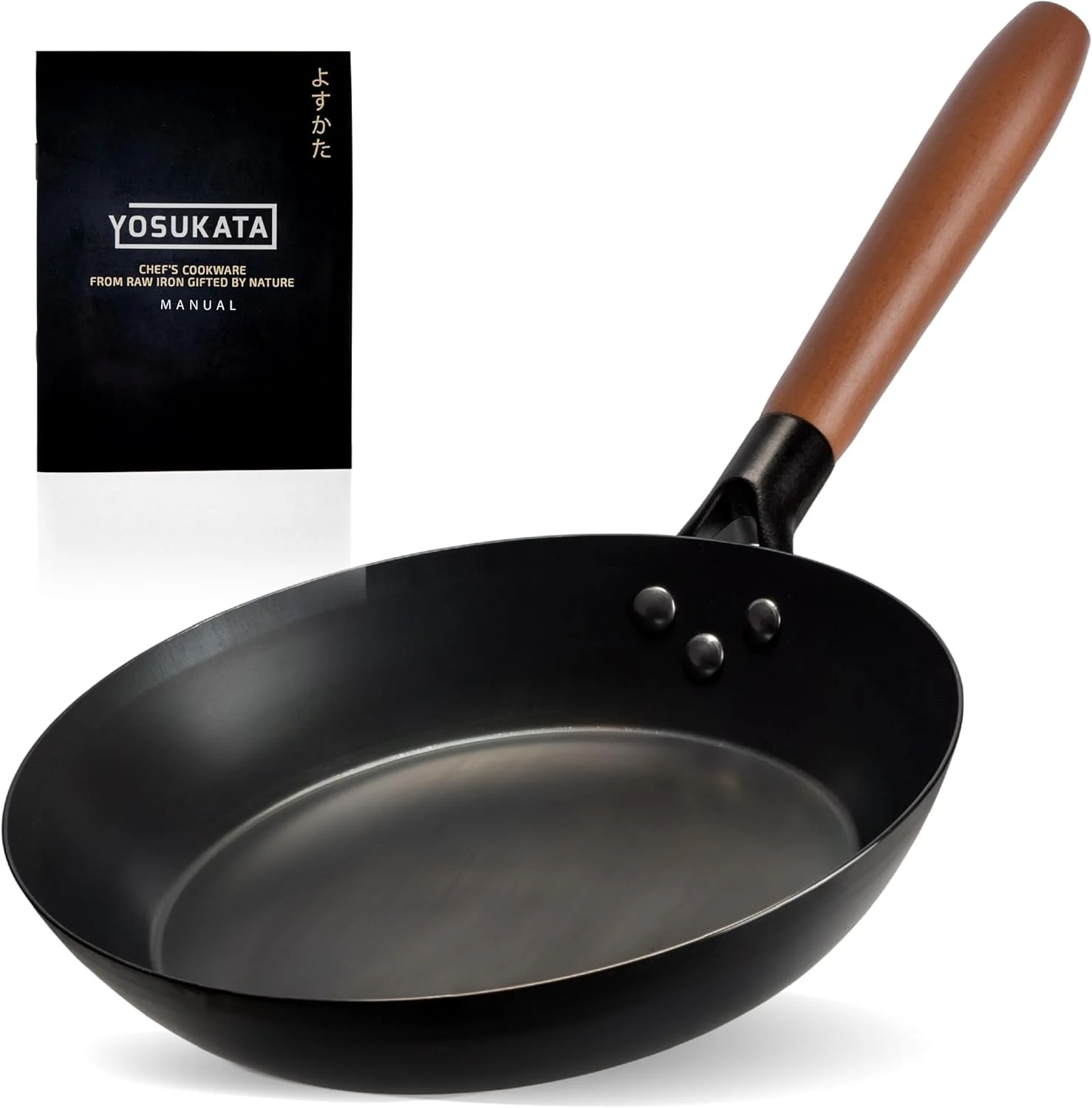 تابه یوسوکاتا از جنس فولاد کربنی ۲۶ سانتیمتری - تابه از قبل روغنکاری شده غیر سمی با دسته چوبی جداشدنی - تابه سبک ووک بدون پوشش برای گاز، القایی، برقی، فر و باربیکیو تابه یوسوکاتا از جنس فولاد کربنی ۲۶ سانتیمتری - تابه از قبل روغنکاری شده غیر سمی با دسته چوبی جداشدنی - تابه سبک ووک بدون پوشش برای گاز، القایی، برقی، فر و باربیکیو