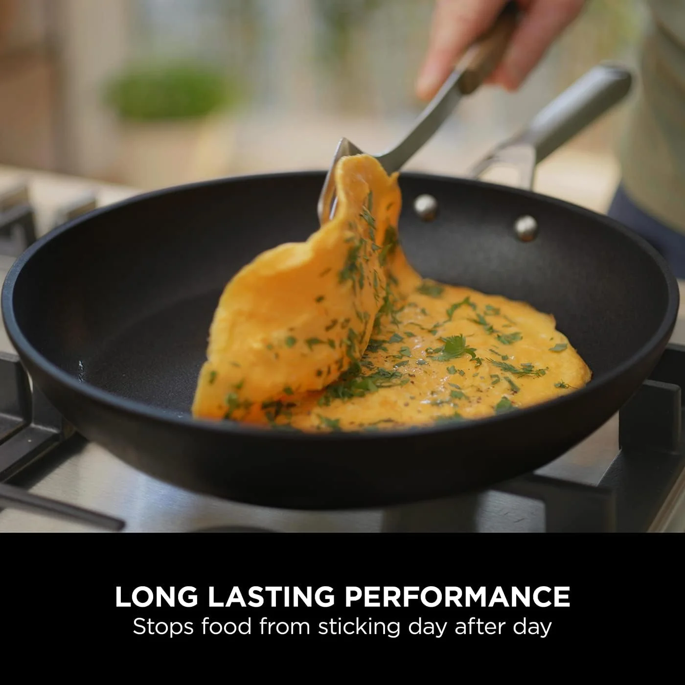 تابه نینجا ZEROSTICK Essentials، تابه نچسب 20 سانتی متری، تابه آلومینیومی فورج شده بادوام، سازگار با اجاق های القایی، قابل استفاده در فر تا 260 درجه سانتیگراد، مشکی C10020UK