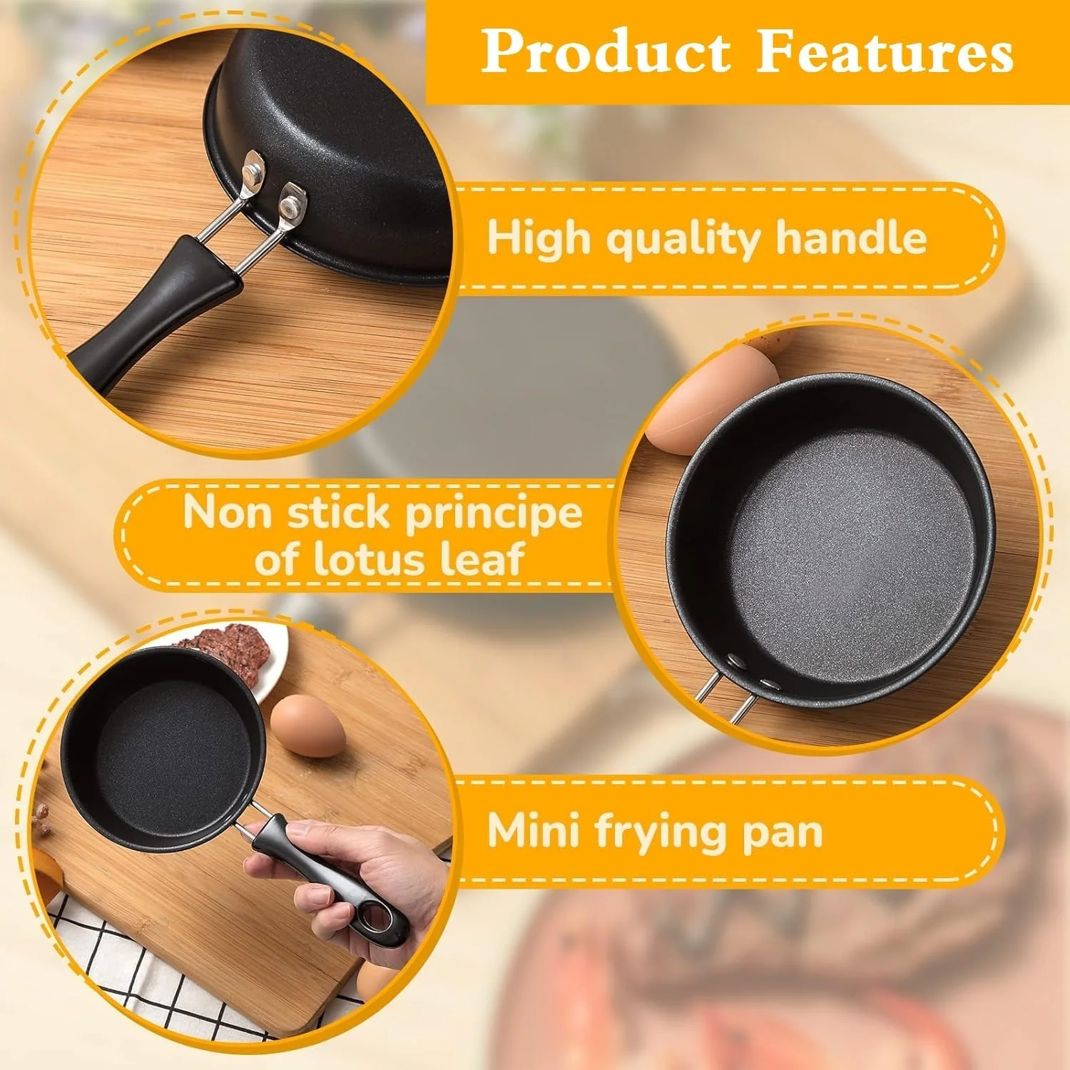 تابه کوچک یوهوامچ، تابه نچسب 12 سانتی متری، تابه استیل ضد زنگ قابل حمل برای تهیه تخم مرغ و پنکیک با دسته مقاوم در برابر حرارت، تابه کوچک املت مناسب برای اجاق گاز و اجاق القایی تابه کوچک یوهوامچ، تابه نچسب 12 سانتی متری، تابه استیل ضد زنگ قابل حمل برای تهیه تخم مرغ و پنکیک با دسته مقاوم در برابر حرارت، تابه کوچک املت مناسب برای اجاق گاز و اجاق القایی