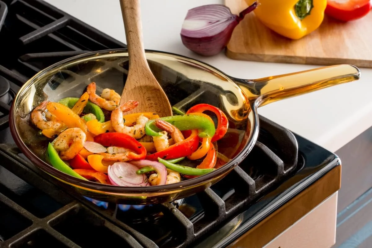 Visions Cookware Glass Frying Pan 9" Skilllet Vss-9, Brown, 3744, Skillet Vss9, 23 cm