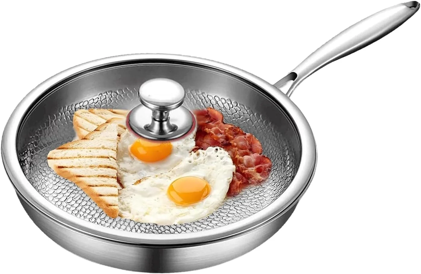 تابه تیتانیومی - تابه و گریل ظروف غذاخوری کمپینگ در فضای باز با درب برای خوابگاه، رستوران، هتل، آشپزخانه، آپارتمان، کمپینگ تابه تیتانیومی - تابه و گریل ظروف غذاخوری کمپینگ در فضای باز با درب برای خوابگاه، رستوران، هتل، آشپزخانه، آپارتمان، کمپینگ