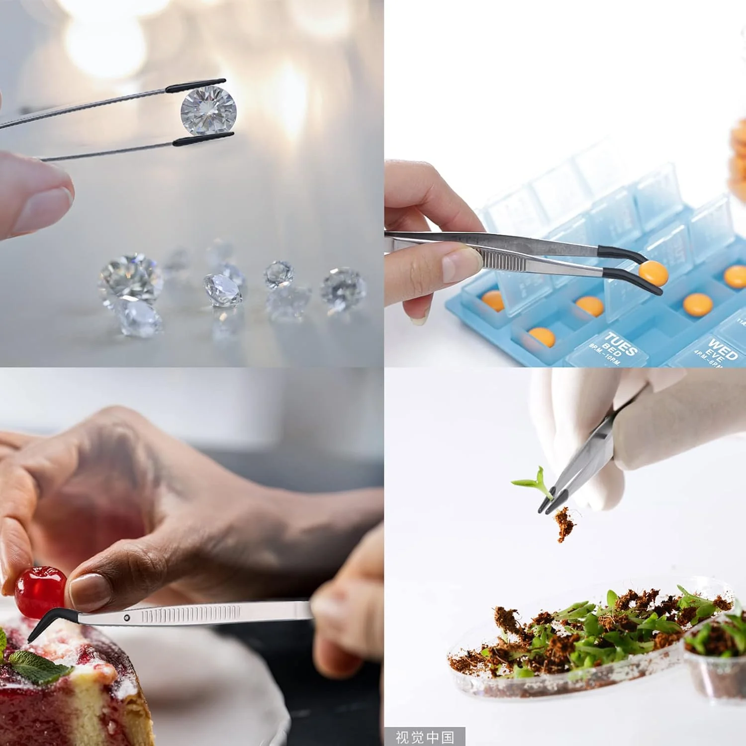 ست 4 عددی موچین نوک لاستیکی DragonflyDreams - روکش PVC، نوک صاف، نوک تخت، خمیده بلند - برای صنایع دستی، مهر، مهره، ابزار جواهرات ست 4 عددی موچین نوک لاستیکی DragonflyDreams - روکش PVC، نوک صاف، نوک تخت، خمیده بلند - برای صنایع دستی، مهر، مهره، ابزار جواهرات