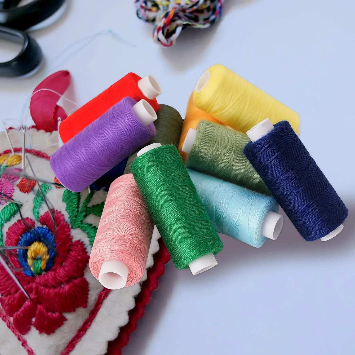 CrossCultiva 72Pcs 36 Colors Prewound Bobbins,36 Colors 400 Yards per Polyester Thread Spools, for Hand and Machine Sewing, Emergency and Travel, DIY and Home, CrossCultiva 72Pcs 36 Colors Prewound Bobbins,36 Colors 400 Yards per Polyester Thread Spools, for Hand and Machine Sewing, Emergency and Travel, DIY and Home,