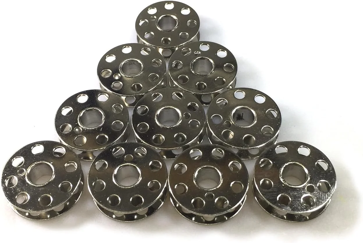 بسته 10 عددی ماسوره فلزی Cutex (TM) برای چرخ خیاطی های سینگر 221 فدر وییت و 301 با شماره 45785