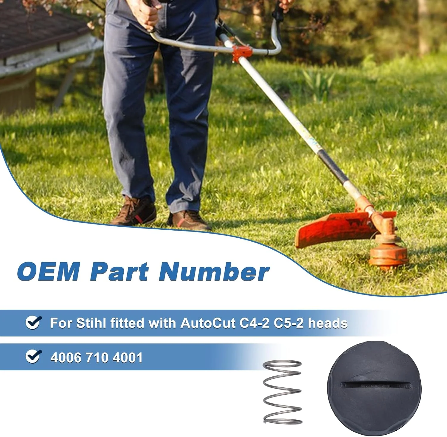 مجموعه 4 عددی دکمه علف زن به همراه فنر 4006 710 4001 سازگار با Aurocut C4-2 C5-2 برای Stihl FS38 FSA65 FSA85، مجموعا 4 مجموعه مجموعه 4 عددی دکمه علف زن به همراه فنر 4006 710 4001 سازگار با Aurocut C4-2 C5-2 برای Stihl FS38 FSA65 FSA85، مجموعا 4 مجموعه