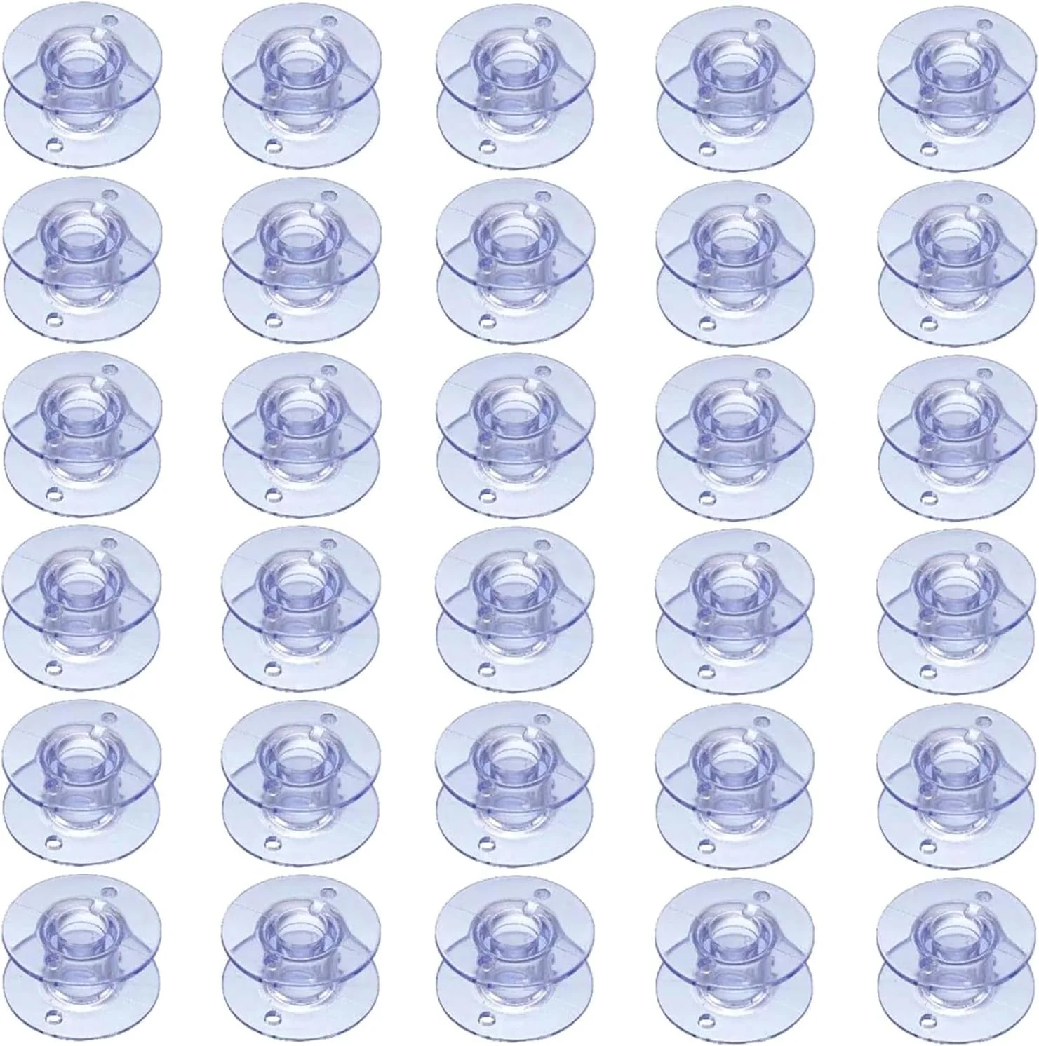 CSGHMM Sewing Machine Bobbins - 30-Pcs Plastic Bobbins for Brother Sewing Machines, Universal Sewing Machine Accessories with Bobbin Winder, (Fits Most Brother Models)