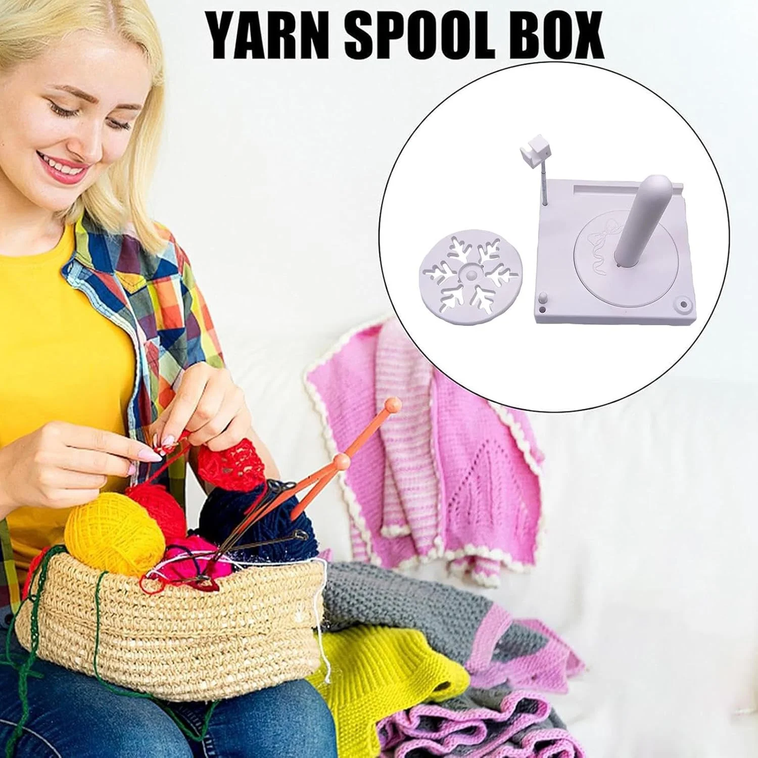 نگهدارنده نخ قلاب بافی | نگهدارنده نخ دوکی برای قلاب بافی با پایه تلفن - ابزار بافندگی قابل حمل، قفسه نخ ریسی، سازمان دهنده صنایع دستی برای زنان، علاقه مندان به قلاب بافی، مادر نگهدارنده نخ قلاب بافی | نگهدارنده نخ دوکی برای قلاب بافی با پایه تلفن - ابزار بافندگی قابل حمل، قفسه نخ ریسی، سازمان دهنده صنایع دستی برای زنان، علاقه مندان به قلاب بافی، مادر