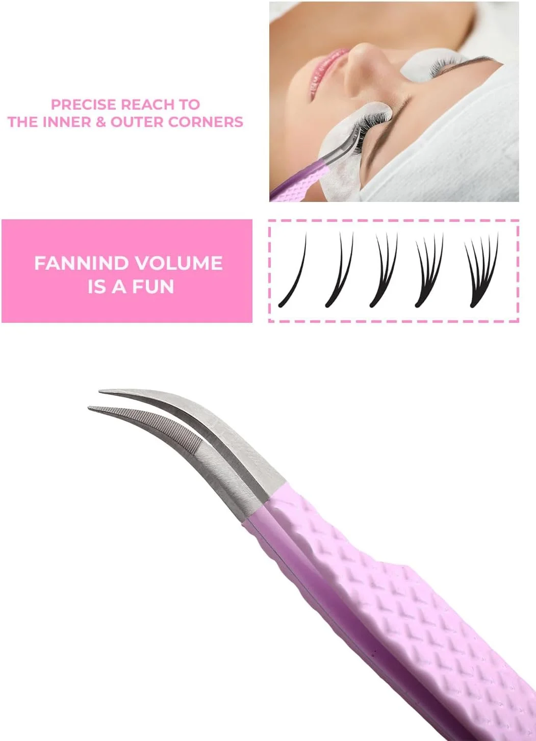 موچین نوک فیبری مژه برای اکستنشن مژه، موچین حرفه ای موچین نوک فیبری مژه برای اکستنشن مژه، موچین حرفه ای