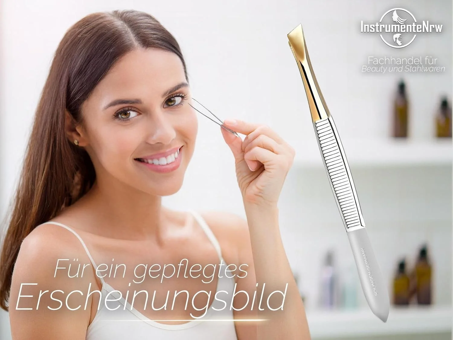 موچین انبر InstrumenteNrw از زولینگن ساخت آلمان، موچین ابرو برای مراقبت از صورت، موچین ابرو، موهای ریش یا موهای کوچک برای مردان و زنان (مورب / روکش طلا) موچین انبر InstrumenteNrw از زولینگن ساخت آلمان، موچین ابرو برای مراقبت از صورت، موچین ابرو، موهای ریش یا موهای کوچک برای مردان و زنان (مورب / روکش طلا)