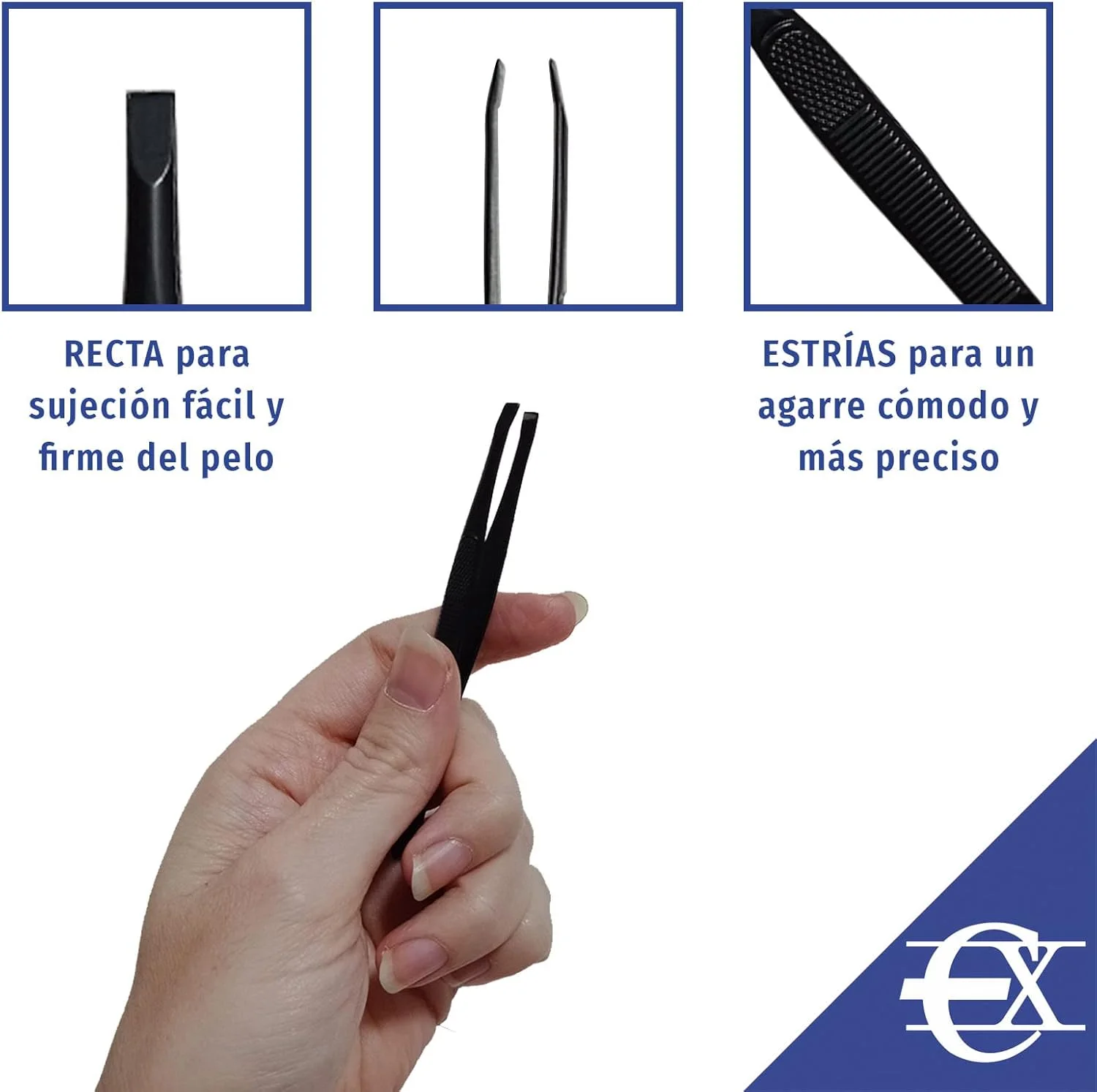 موچین ابرو EUROXANTY | موچین نوک تیز | موچین موهای صورت | 9 سانتی متر طول | نوک مورب و/یا صاف | موچین مو | نوک صاف مشکی موچین ابرو EUROXANTY | موچین نوک تیز | موچین موهای صورت | 9 سانتی متر طول | نوک مورب و/یا صاف | موچین مو | نوک صاف مشکی