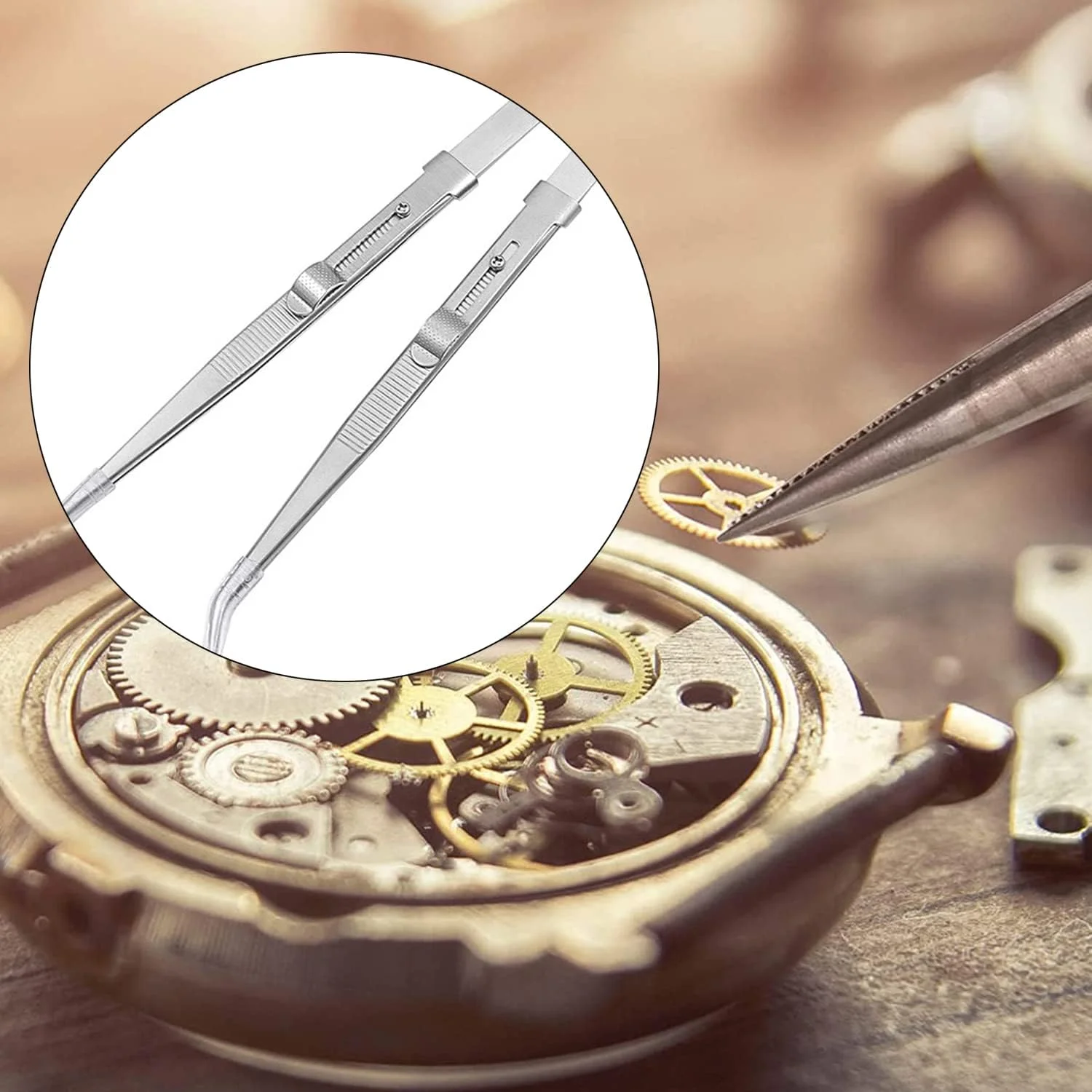 ست موچین 2 عددی Bestgle مدل سازی موچین قابل تنظیم با قفل، موچین استیل ضد زنگ ابزار تعمیر برای جواهرات، الکترونیک و صنعت ست موچین 2 عددی Bestgle مدل سازی موچین قابل تنظیم با قفل، موچین استیل ضد زنگ ابزار تعمیر برای جواهرات، الکترونیک و صنعت