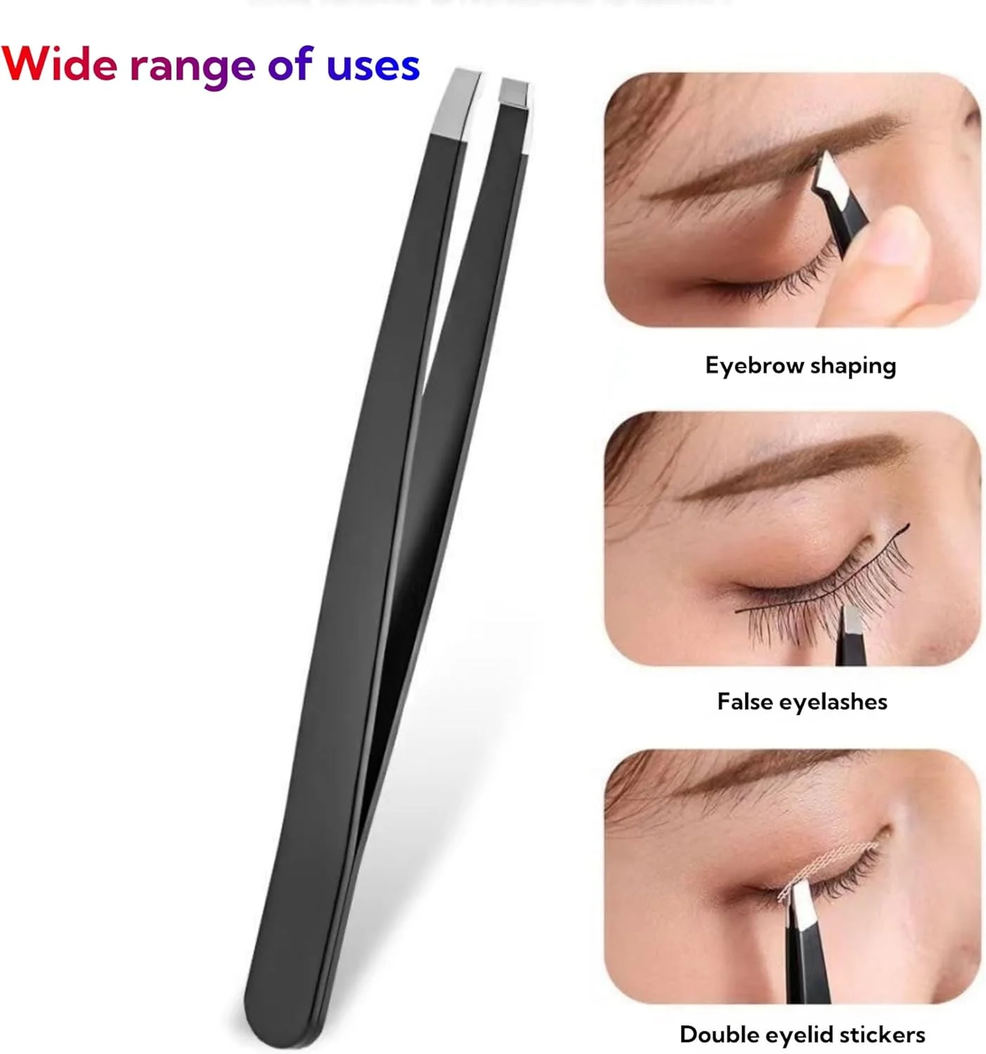 ست موچین ابرو JDLYEVER، ست پیرایش 6 تکه استیل ضد زنگ با 4 اندازه موچین، برس ابرو و قیچی، کیف نگهداری چرمی PU، دستگیره برای استفاده آسان، نوک های دقیق برای پوست های حساس ست موچین ابرو JDLYEVER، ست پیرایش 6 تکه استیل ضد زنگ با 4 اندازه موچین، برس ابرو و قیچی، کیف نگهداری چرمی PU، دستگیره برای استفاده آسان، نوک های دقیق برای پوست های حساس