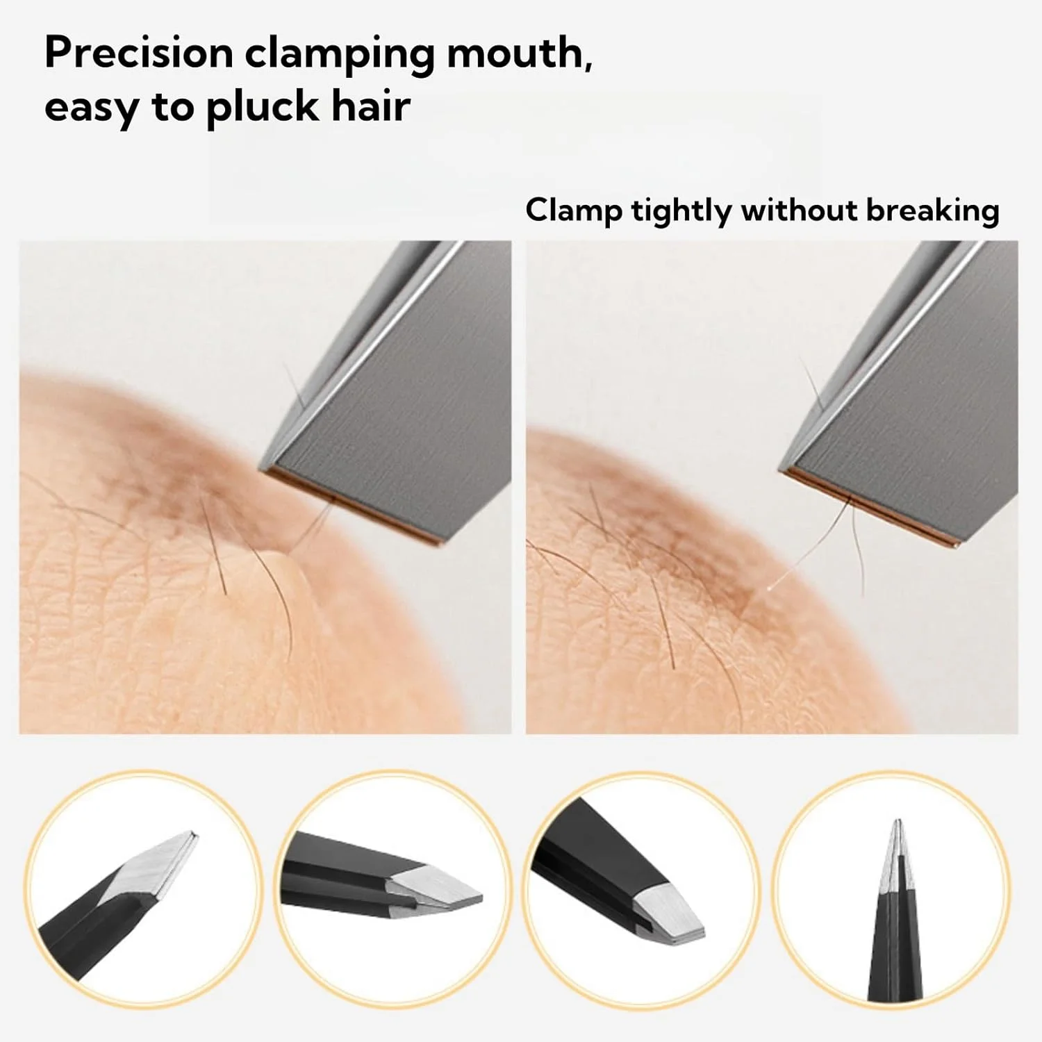 ست موچین ابرو JDLYEVER، ست پیرایش 6 تکه استیل ضد زنگ با 4 اندازه موچین، برس ابرو و قیچی، کیف نگهداری چرمی PU، دستگیره برای استفاده آسان، نوک های دقیق برای پوست های حساس ست موچین ابرو JDLYEVER، ست پیرایش 6 تکه استیل ضد زنگ با 4 اندازه موچین، برس ابرو و قیچی، کیف نگهداری چرمی PU، دستگیره برای استفاده آسان، نوک های دقیق برای پوست های حساس