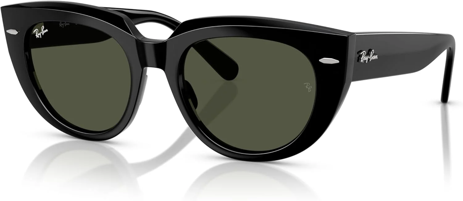عینک آفتابی زنانه ری-بن مدل RB2286 Doreen مربعی، مشکی/سبز، 52 میلی‌متر