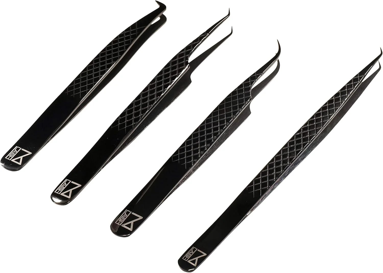 ست 4 عددی موچین اکستنشن مژه مشکی مات Noir M LASH - لوازم مژه فولاد ژاپنی ست 4 عددی موچین اکستنشن مژه مشکی مات Noir M LASH - لوازم مژه فولاد ژاپنی