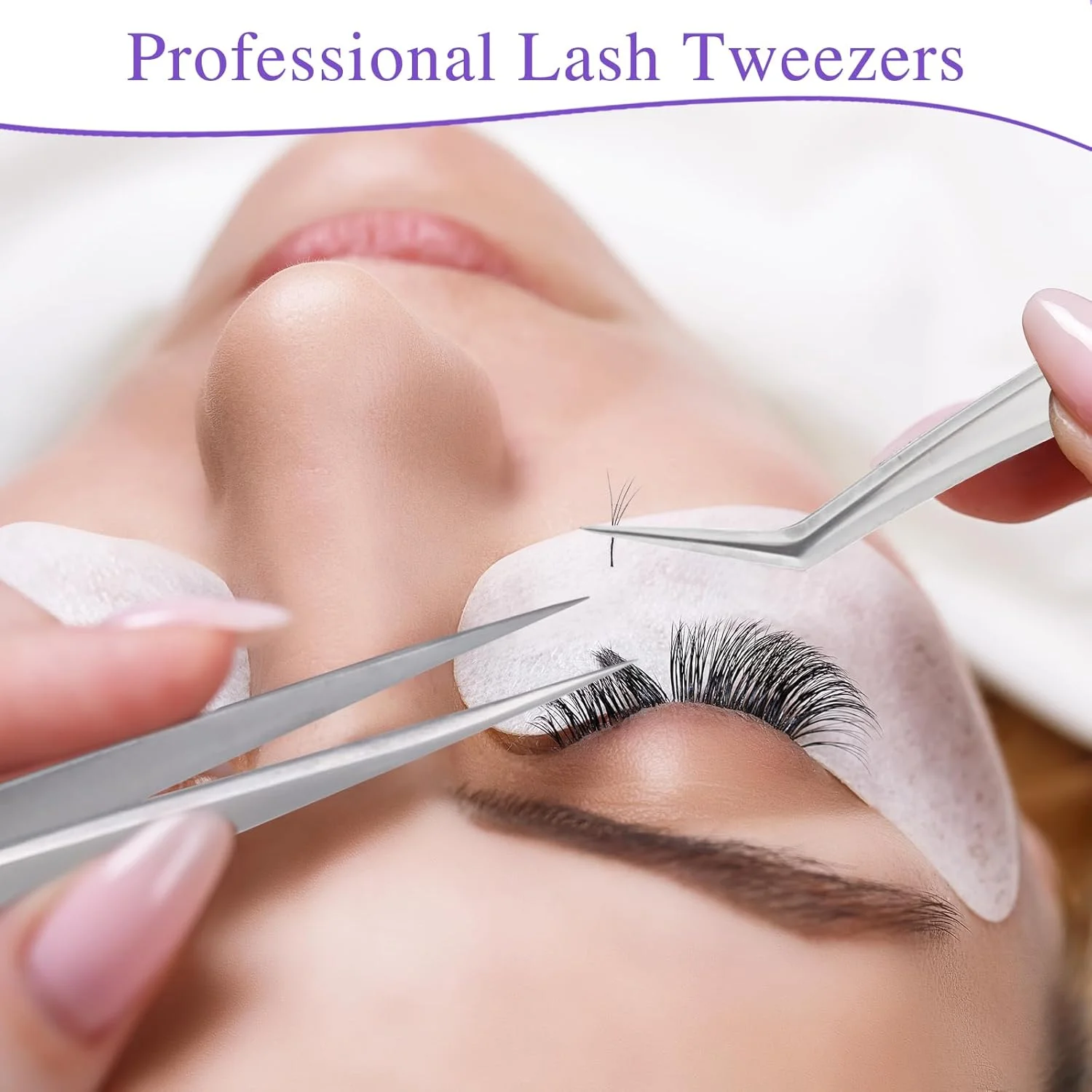 انبر مژه اکستنشن حرفه ای LZM، 5 عددی، انبر مژه مصنوعی برای اکستنشن، انبر مژه صاف، گیره مژه خمیده 45 درجه برای مژه های مصنوعی تکی انبر مژه اکستنشن حرفه ای LZM، 5 عددی، انبر مژه مصنوعی برای اکستنشن، انبر مژه صاف، گیره مژه خمیده 45 درجه برای مژه های مصنوعی تکی