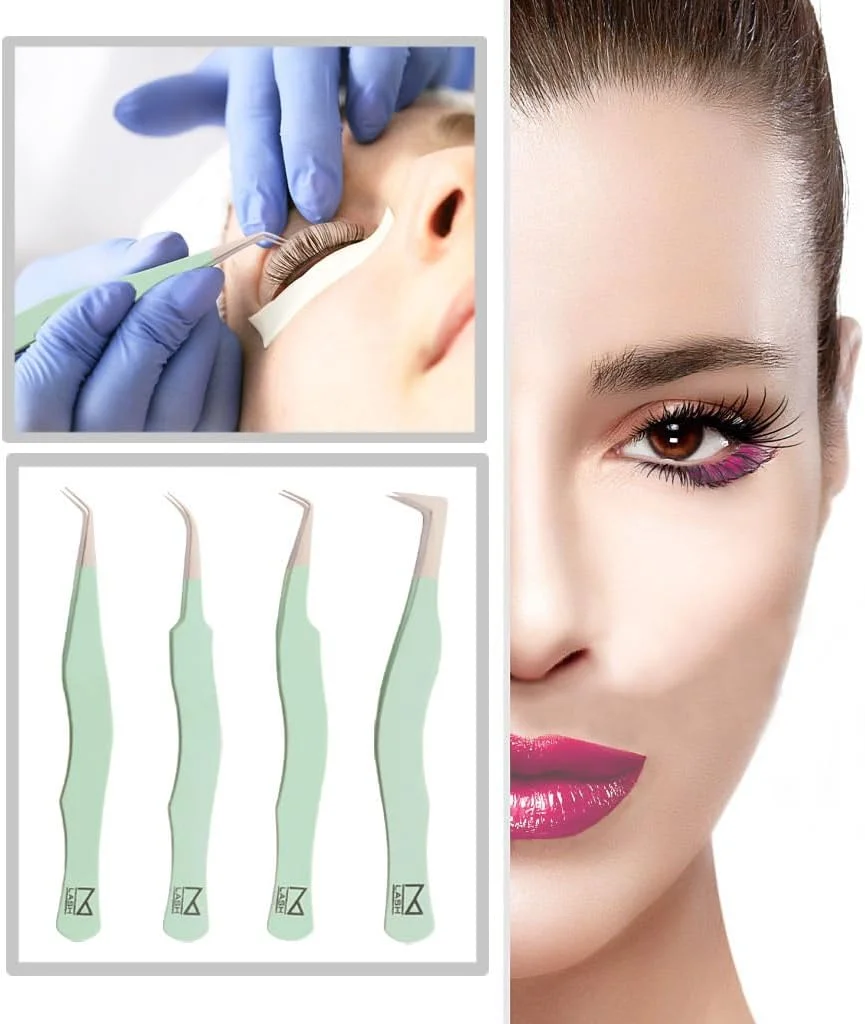 ست 4 عددی موچین اکستنشن مژه مشکی مات Noir M LASH - لوازم مژه فولاد ژاپنی ست 4 عددی موچین اکستنشن مژه مشکی مات Noir M LASH - لوازم مژه فولاد ژاپنی