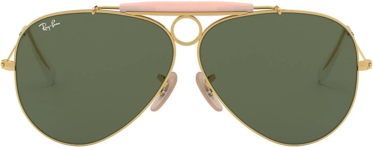 عینک آفتابی خلبانی Ray-Ban Rb3138 Shooter، طلایی سرخ/سبز G-15، 58 میلی متر عینک آفتابی خلبانی Ray-Ban Rb3138 Shooter، طلایی سرخ/سبز G-15، 58 میلی متر