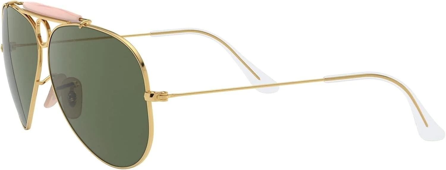 عینک آفتابی خلبانی Ray-Ban Rb3138 Shooter، طلایی سرخ/سبز G-15، 58 میلی متر