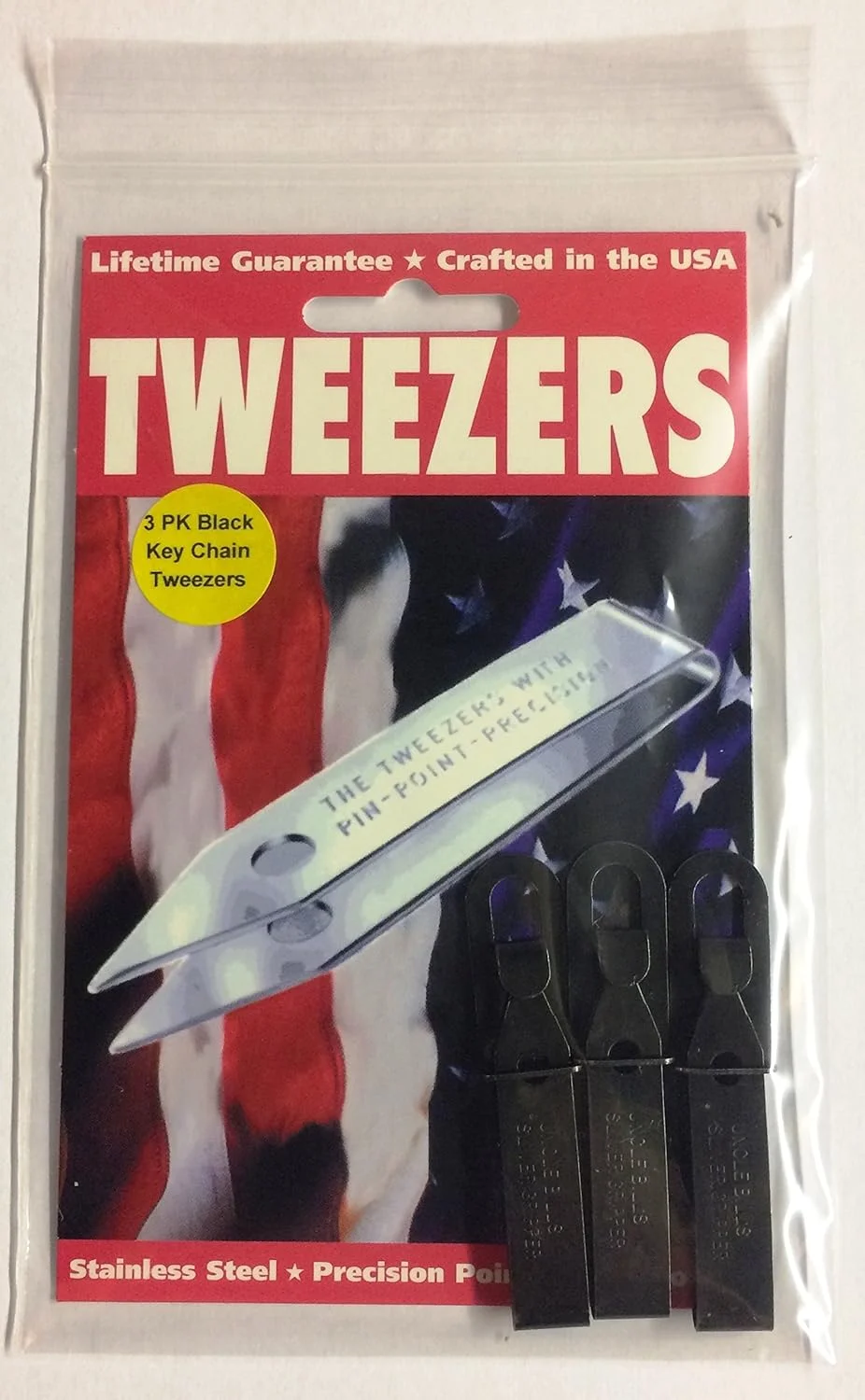 موچین جاکلیدی دقیق Uncle Bill's مدل Sliver Gripper با روکش اکسید سیاه - بسته 3 عددی موچین جاکلیدی دقیق Uncle Bill's مدل Sliver Gripper با روکش اکسید سیاه - بسته 3 عددی