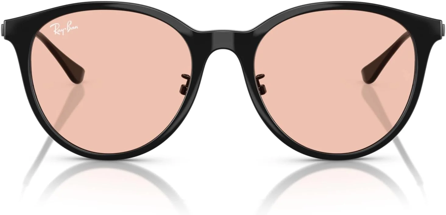عینک آفتابی مربعی ری بن، مشکی/صورتی روشن، 55 میلی متر