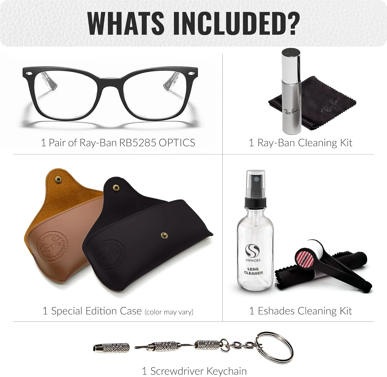 عینک طبی ری بن مدل RB5285 با فریم پروانه ای به همراه کیت مراقبت عینک - عینک با فیت پل بینی بلند - فریم عینک زنانه با طراحی خاص به همراه عدسی شفاف، مشکی روی فریم شفاف | عدسی شفاف عینک طبی ری بن مدل RB5285 با فریم پروانه ای به همراه کیت مراقبت عینک - عینک با فیت پل بینی بلند - فریم عینک زنانه با طراحی خاص به همراه عدسی شفاف، مشکی روی فریم شفاف | عدسی شفاف