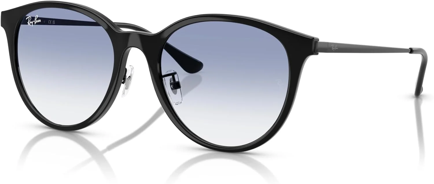 عینک آفتابی مربعی ری-بن، مشکی/آبی روشن تدریجی، سایز 55 میلیمتر عینک آفتابی مربعی ری-بن، مشکی/آبی روشن تدریجی، سایز 55 میلیمتر