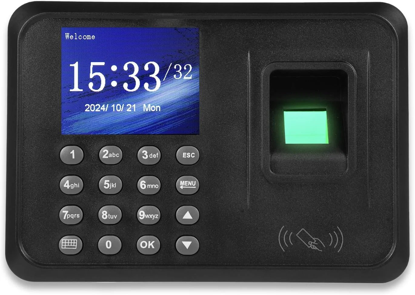 دستگاه حضور و غیاب بیومتریک برای کنترل دسترسی کارمندان با قابلیت تشخیص سریع، پشتیبانی از 1000 اثر انگشت، رمز عبور و کارت شناسایی، صفحه نمایش رنگی 2.4 اینچی TFT، پورت USB، دستگاه مدیریت داده مناسب S دستگاه حضور و غیاب بیومتریک برای کنترل دسترسی کارمندان با قابلیت تشخیص سریع، پشتیبانی از 1000 اثر انگشت، رمز عبور و کارت شناسایی، صفحه نمایش رنگی 2.4 اینچی TFT، پورت USB، دستگاه مدیریت داده مناسب S