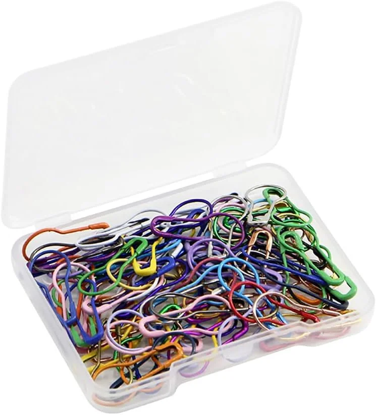 JIHUOO 200pcs 22mm Pumpkin Safety Pins Small Metal Stitch Markers Sewing Needles Clothes Pins Craft Pins Jewelry Making Needles with Storage Boxes