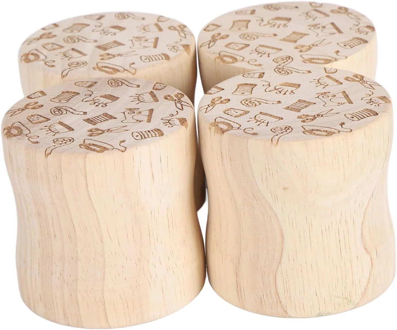 وزنه خیاطی گرد چند منظوره 2 در 1 HUSHUI، وزنه طرح چوب لاستیکی 4 عددی برای خیاطی، پارچه و الگوهای پارچه ای وزنه خیاطی گرد چند منظوره 2 در 1 HUSHUI، وزنه طرح چوب لاستیکی 4 عددی برای خیاطی، پارچه و الگوهای پارچه ای
