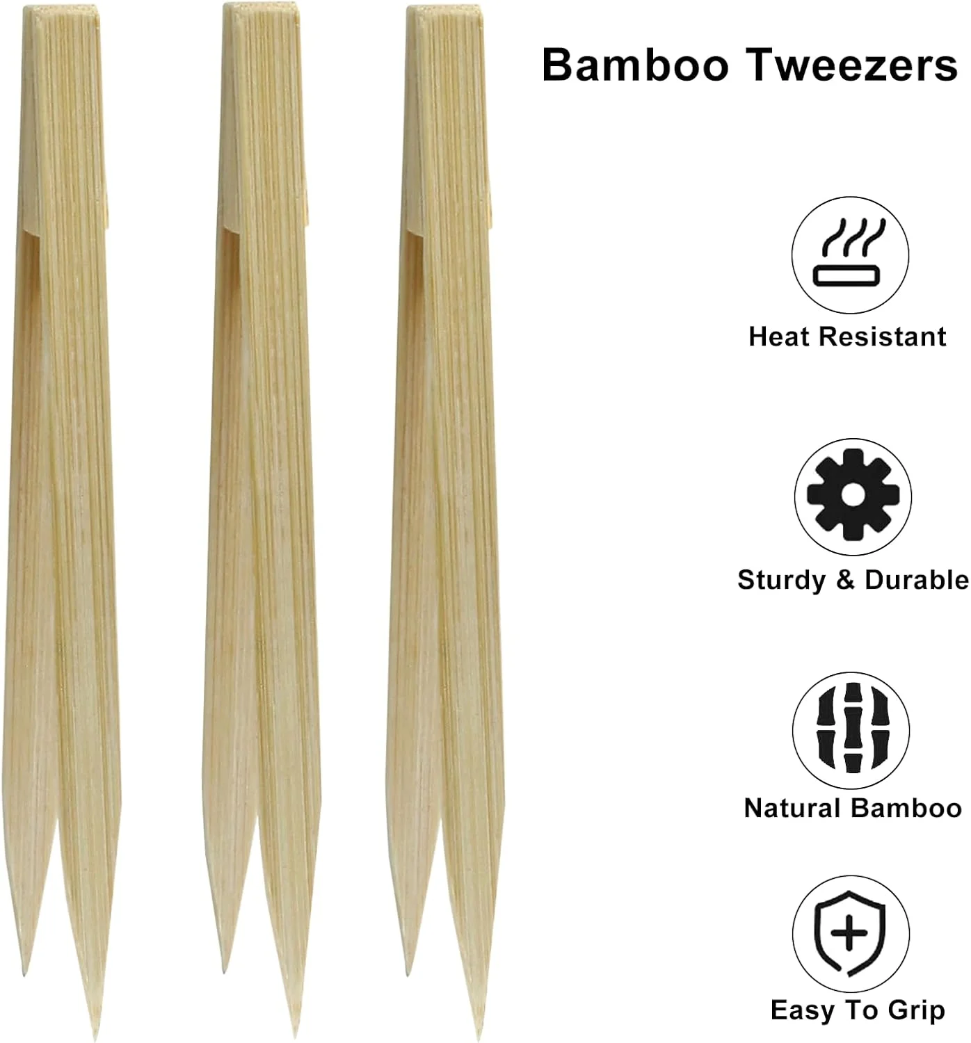 انبر پنس بامبو Piutouyar بسته 3 عددی، ابزار تعمیر پنس ضد لغزش و آنتی استاتیک برای ورق طلا، فویل، هنر و صنایع دستی