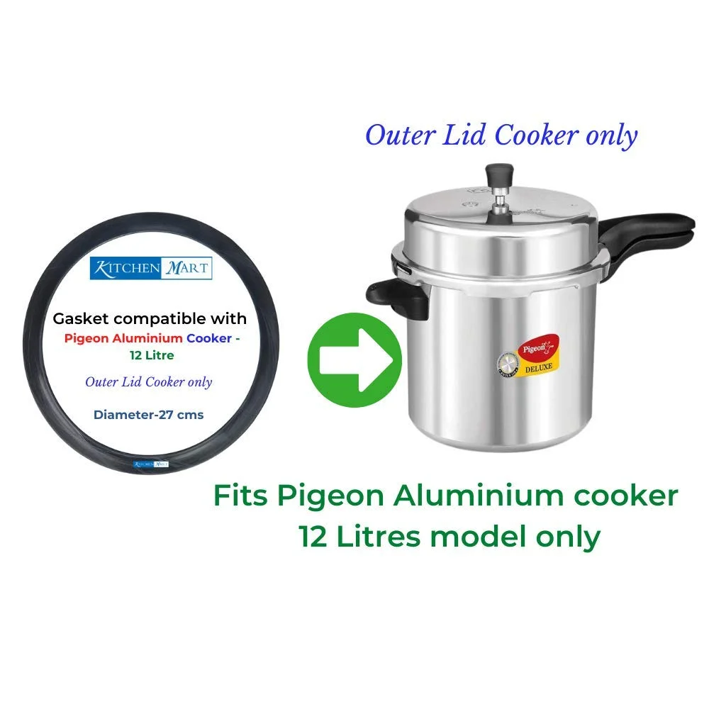 واشر Kitchen Mart سازگار با زودپز آلومینیومی Pigeon (درب بیرونی) (12 لیتر) واشر Kitchen Mart سازگار با زودپز آلومینیومی Pigeon (درب بیرونی) (12 لیتر)