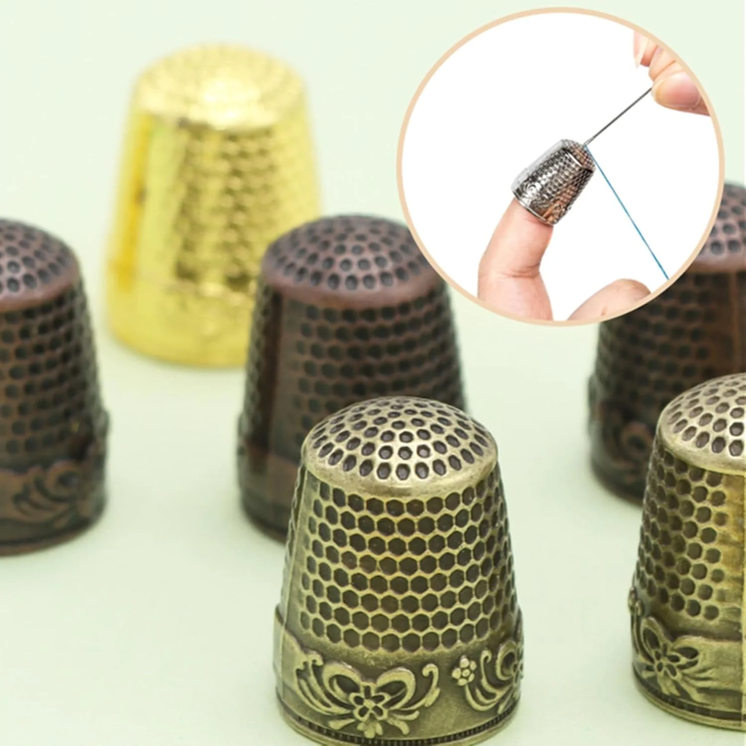 انگشتانه هوریوکس برای خیاطی دستی، محافظ نوک انگشت، ابزار کاردستی بافتنی، انگشتانه برای لحاف دوزی دستی، لوازم جانبی کاردستی (4 رنگ، 8 عدد) انگشتانه هوریوکس برای خیاطی دستی، محافظ نوک انگشت، ابزار کاردستی بافتنی، انگشتانه برای لحاف دوزی دستی، لوازم جانبی کاردستی (4 رنگ، 8 عدد)
