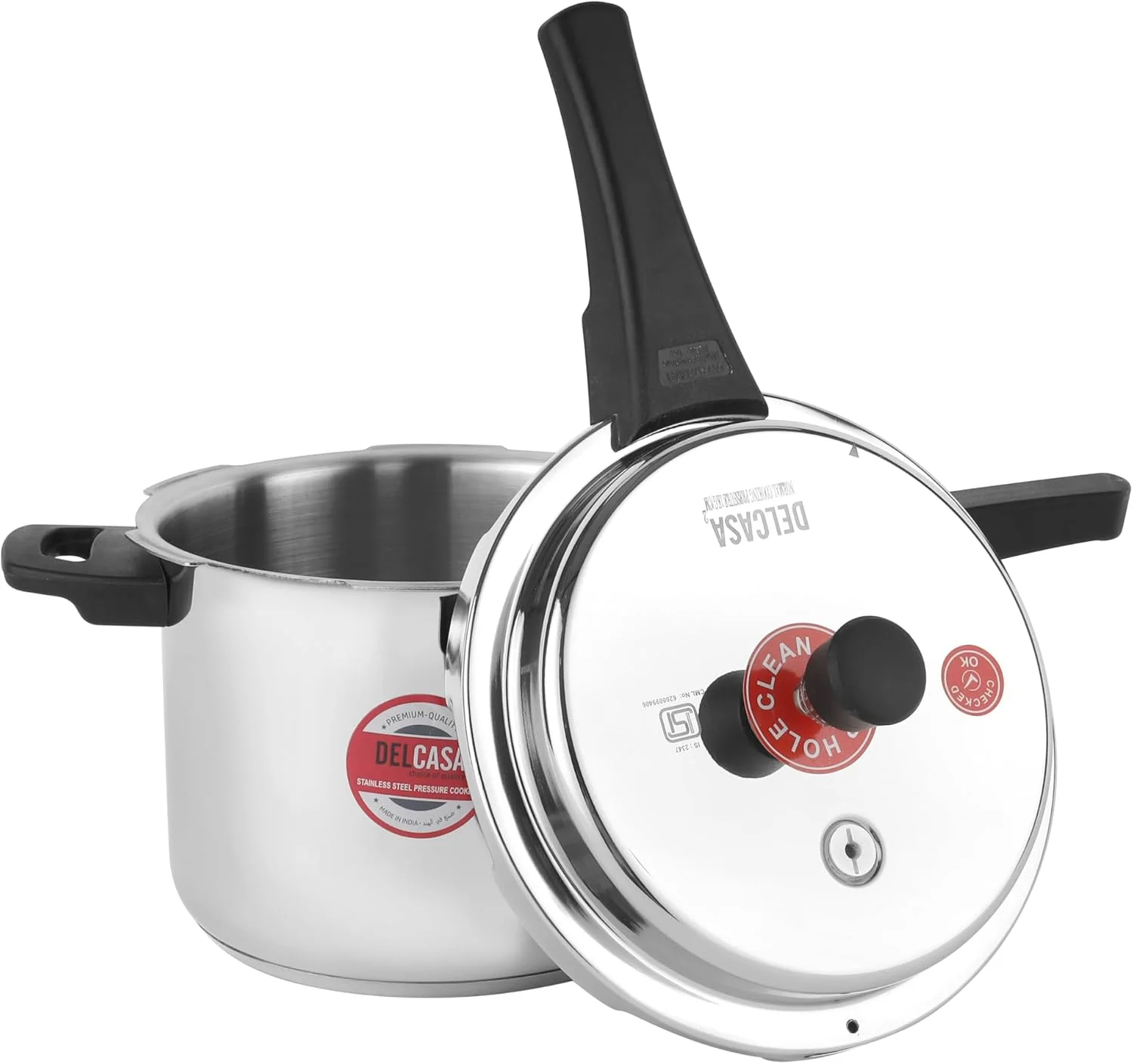 زودپز استیل دلکاسا، ظرفیت 5 لیتر، نقره ای زودپز استیل دلکاسا، ظرفیت 5 لیتر، نقره ای