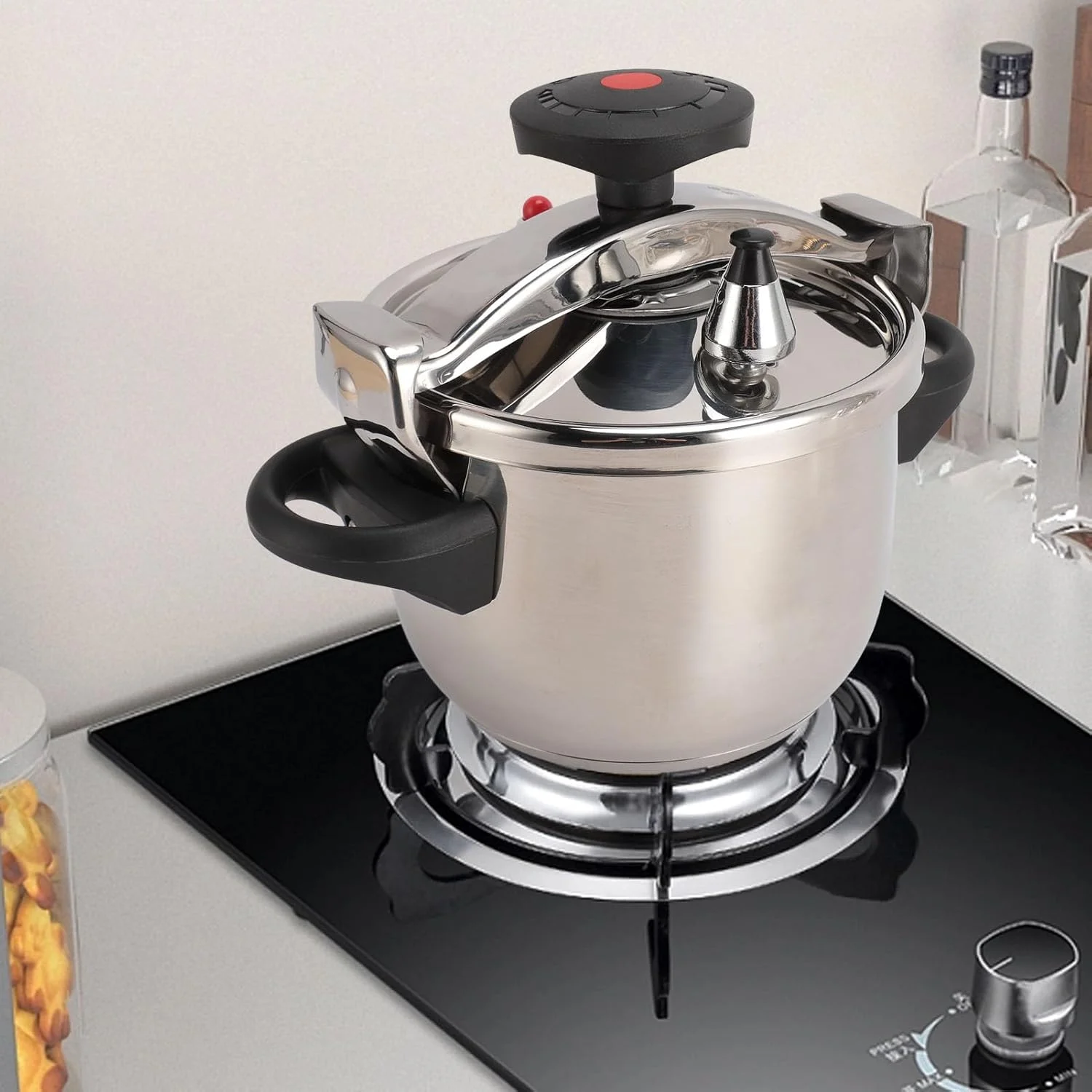 زودپز کوچک استیل Depisuta، 3 لیتری 55KPA، زودپز چند منظوره استیل برای اجاق گاز و اجاق القایی، پخت سریع زودپز کوچک استیل Depisuta، 3 لیتری 55KPA، زودپز چند منظوره استیل برای اجاق گاز و اجاق القایی، پخت سریع