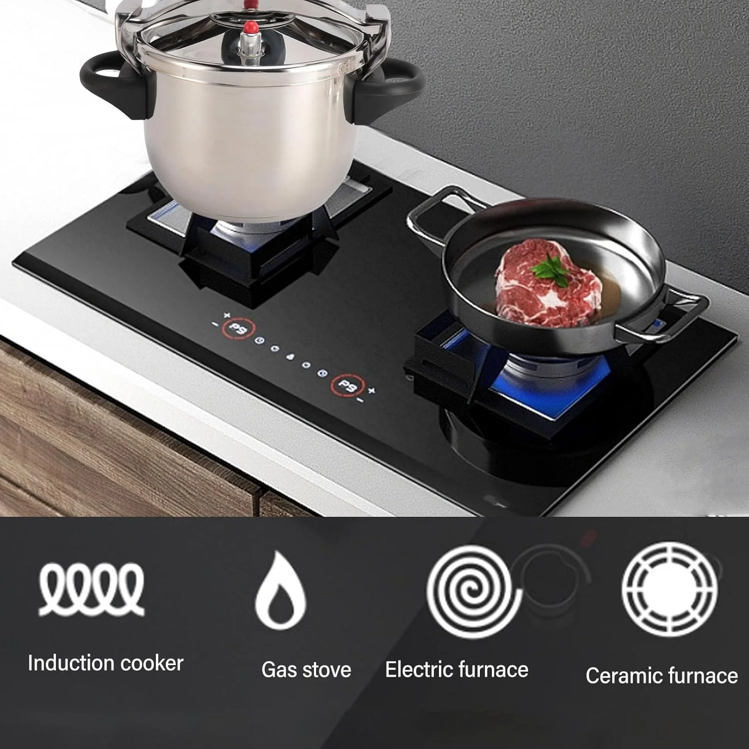 زودپز کوچک استیل Depisuta، 3 لیتری 55KPA، زودپز چند منظوره استیل برای اجاق گاز و اجاق القایی، پخت سریع زودپز کوچک استیل Depisuta، 3 لیتری 55KPA، زودپز چند منظوره استیل برای اجاق گاز و اجاق القایی، پخت سریع