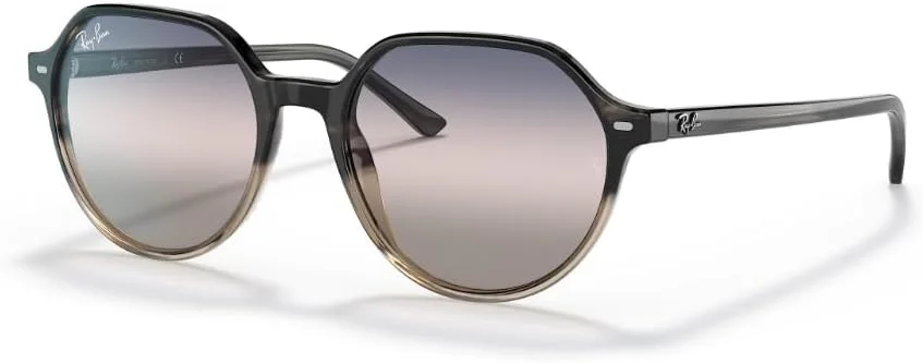 عینک آفتابی ری بن مدل 0RB2195 تالیا مربعی، هاوانا روی آبی روشن/آبی خاکستری تدریجی، 55 میلی متر