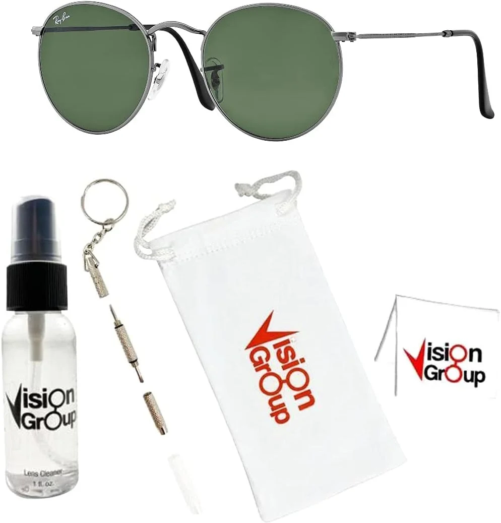 عینک آفتابی فلزی گرد ری-بن مدل RB3447 به همراه بسته لوازم جانبی ویژن گروپ عینک آفتابی فلزی گرد ری-بن مدل RB3447 به همراه بسته لوازم جانبی ویژن گروپ
