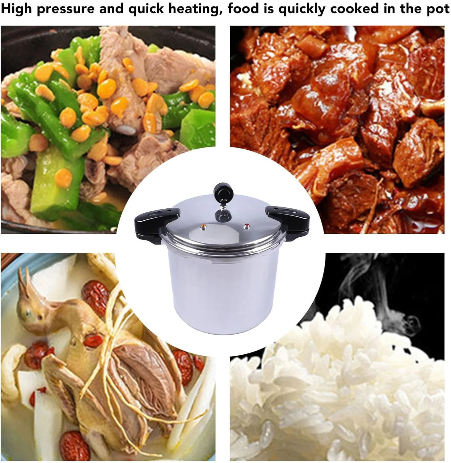 زودپز آسیکساس، قابلمه خورشت پز آلیاژ آلومینیوم تحت فشار، قابلمه محافظ هوشمند ضد گرفتگی ایمن و آسان با گیج برای اجاق گاز زودپز آسیکساس، قابلمه خورشت پز آلیاژ آلومینیوم تحت فشار، قابلمه محافظ هوشمند ضد گرفتگی ایمن و آسان با گیج برای اجاق گاز