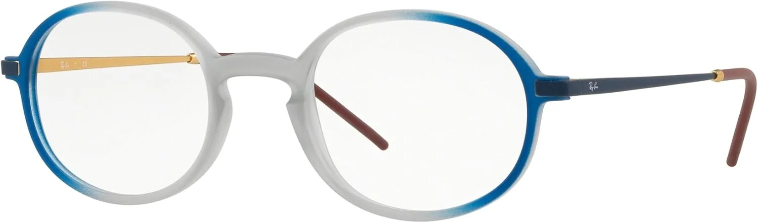 فریم عینک طبی Ray-Ban 0RX 7153 5821 52، خاکستری (خاکستری روشن لاستیکی روی آبی) مناسب برای بزرگسالان فریم عینک طبی Ray-Ban 0RX 7153 5821 52، خاکستری (خاکستری روشن لاستیکی روی آبی) مناسب برای بزرگسالان