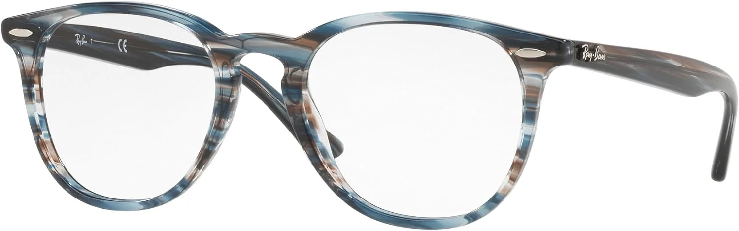 فریم عینک طبی مربعی ری بن 0rx7159 بدون پلاریزاسیون، آبی خاکستری راه راه، سایز 52 میلی متر فریم عینک طبی مربعی ری بن 0rx7159 بدون پلاریزاسیون، آبی خاکستری راه راه، سایز 52 میلی متر