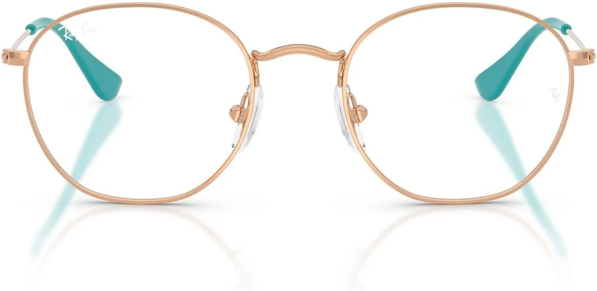 فریم عینک طبی گرد Ray-Ban RY9572V Rob، طلایی رزگلد/لنز نمایشی، 46 میلی متر