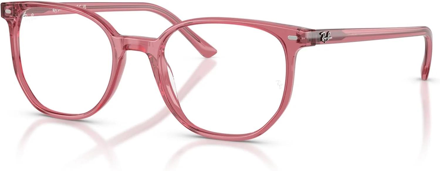 فریم عینک طبی گرد Ray-Ban RX5397 Elliot، صورتی/لنز نمایشی، 52 میلی متر