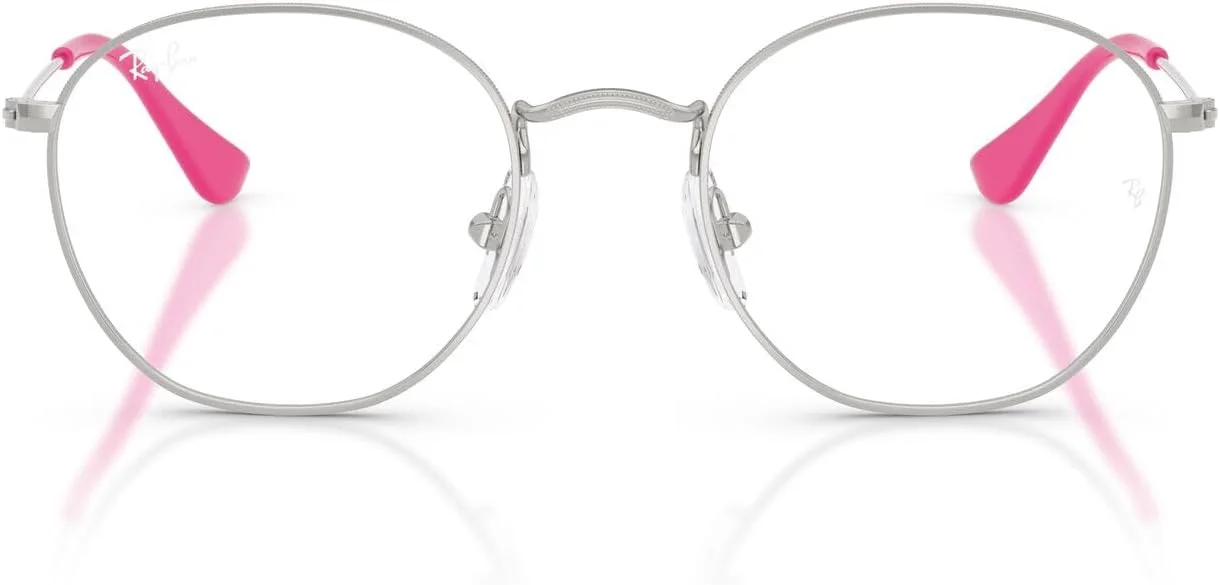 فریم عینک طبی گرد Ray-Ban RY9572V Rob، نقره‌ای/لنز دمو، 46 میلی‌متر