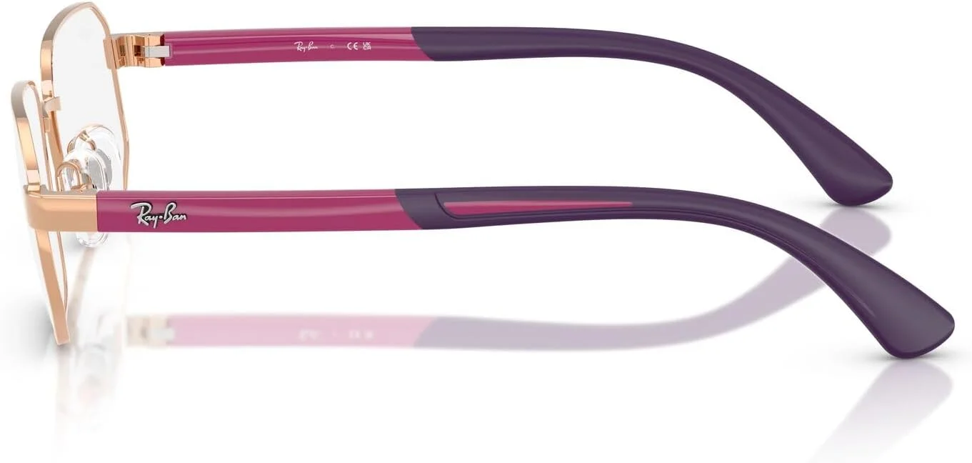 فریم عینک طبی مربعی ری بن RY1060، طلایی رزگلد/لنز نمایشی، 46 میلی متر