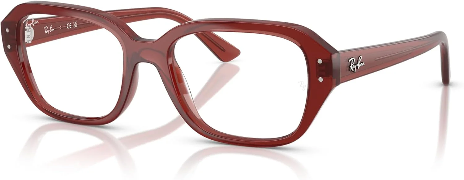 فریم عینک طبی مربعی ری بن RX7258 Shea، قهوه ای زنگ زده/لنز نمایشی، 51 میلی متر