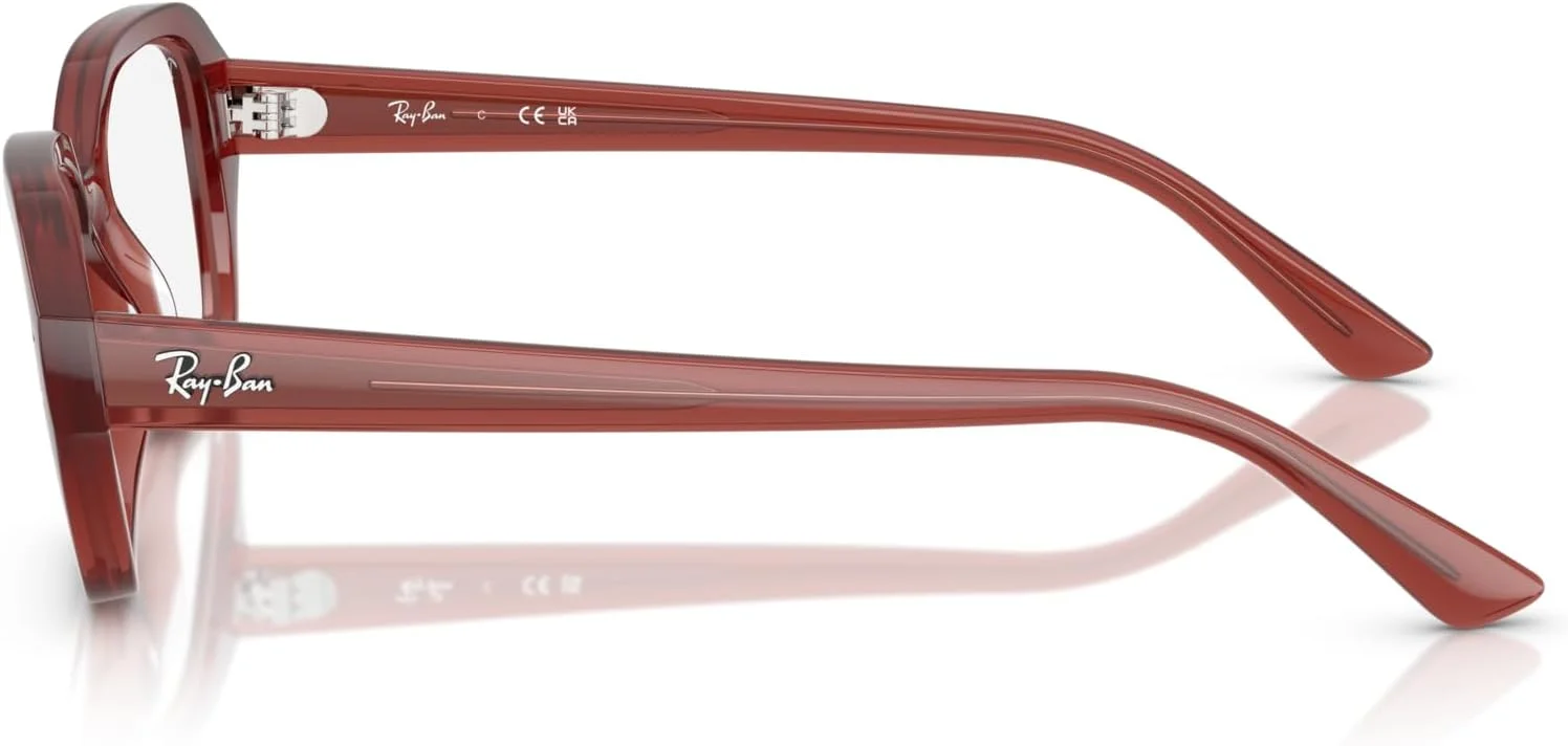 فریم عینک طبی مربعی ری بن RX7258 Shea، قهوه ای زنگ زده/لنز نمایشی، 51 میلی متر