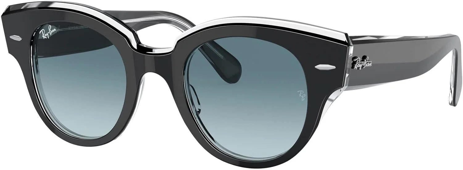 عینک آفتابی زنانه ری بن مدل Rb2192f Roundabout با فریم گرد مناسب بینی های کوچک