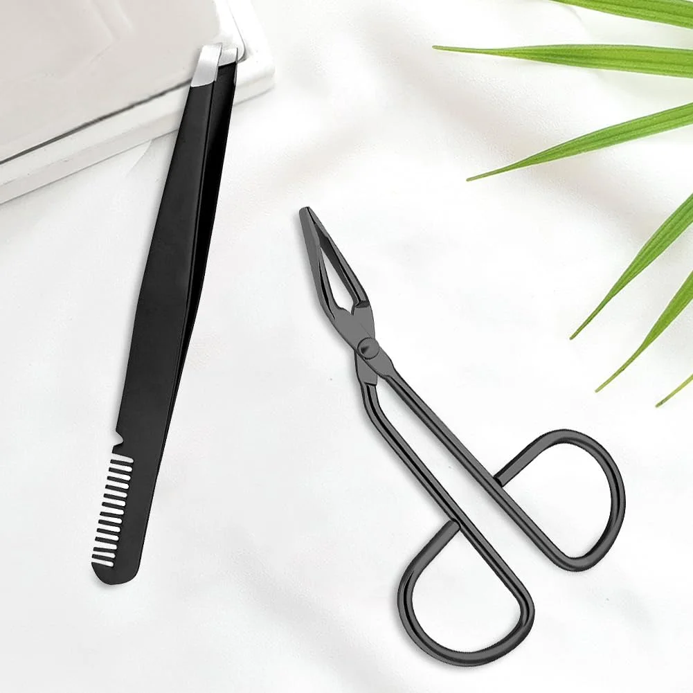 ست موچین ابرو NHBETYS، موچین قیچی ابرو استیل ضد زنگ حرفه ای، موچین ابرو با شانه، موچین نوک مورب دقیق زنانه مردانه، ابزار زیبایی برای از بین بردن موهای زیر پوستی صورت ست موچین ابرو NHBETYS، موچین قیچی ابرو استیل ضد زنگ حرفه ای، موچین ابرو با شانه، موچین نوک مورب دقیق زنانه مردانه، ابزار زیبایی برای از بین بردن موهای زیر پوستی صورت